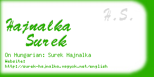 hajnalka surek business card